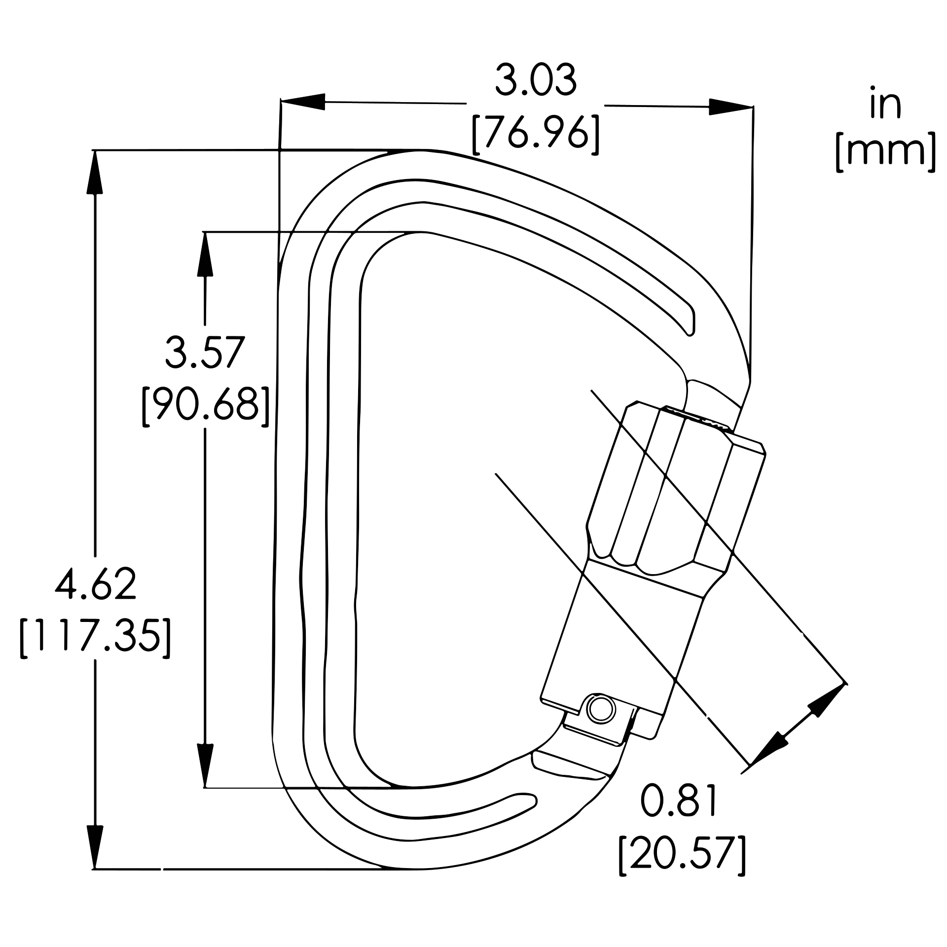 ANSI ALUMINUM AUTO-BLOCK Carabiner