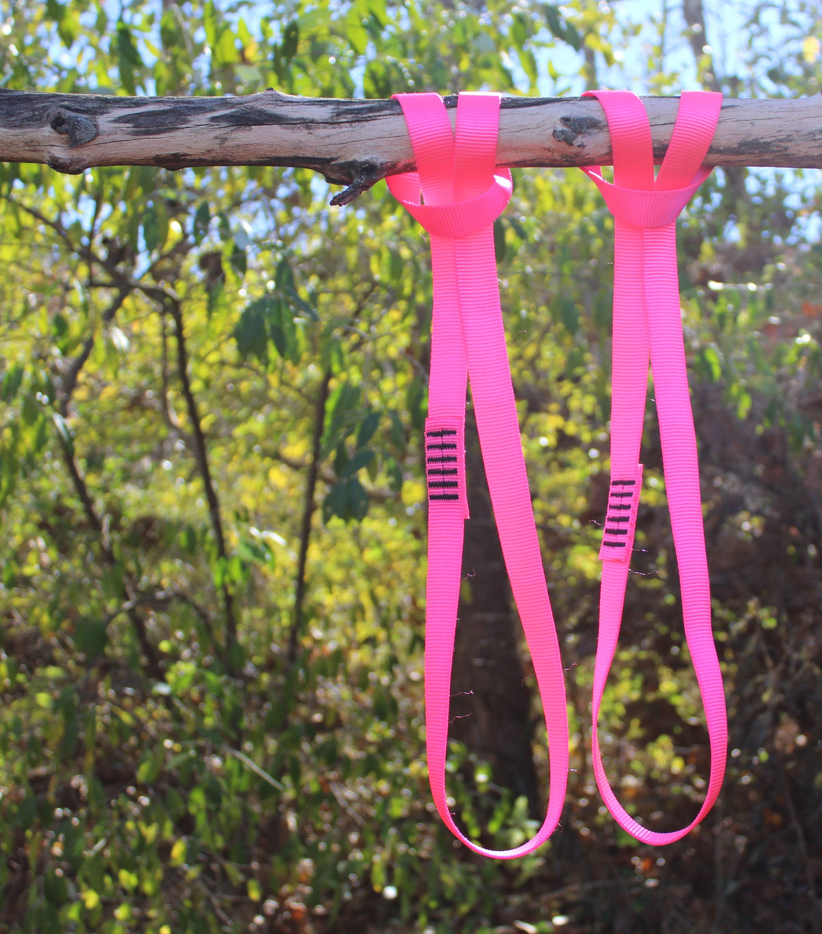 Hot pink sewn runners