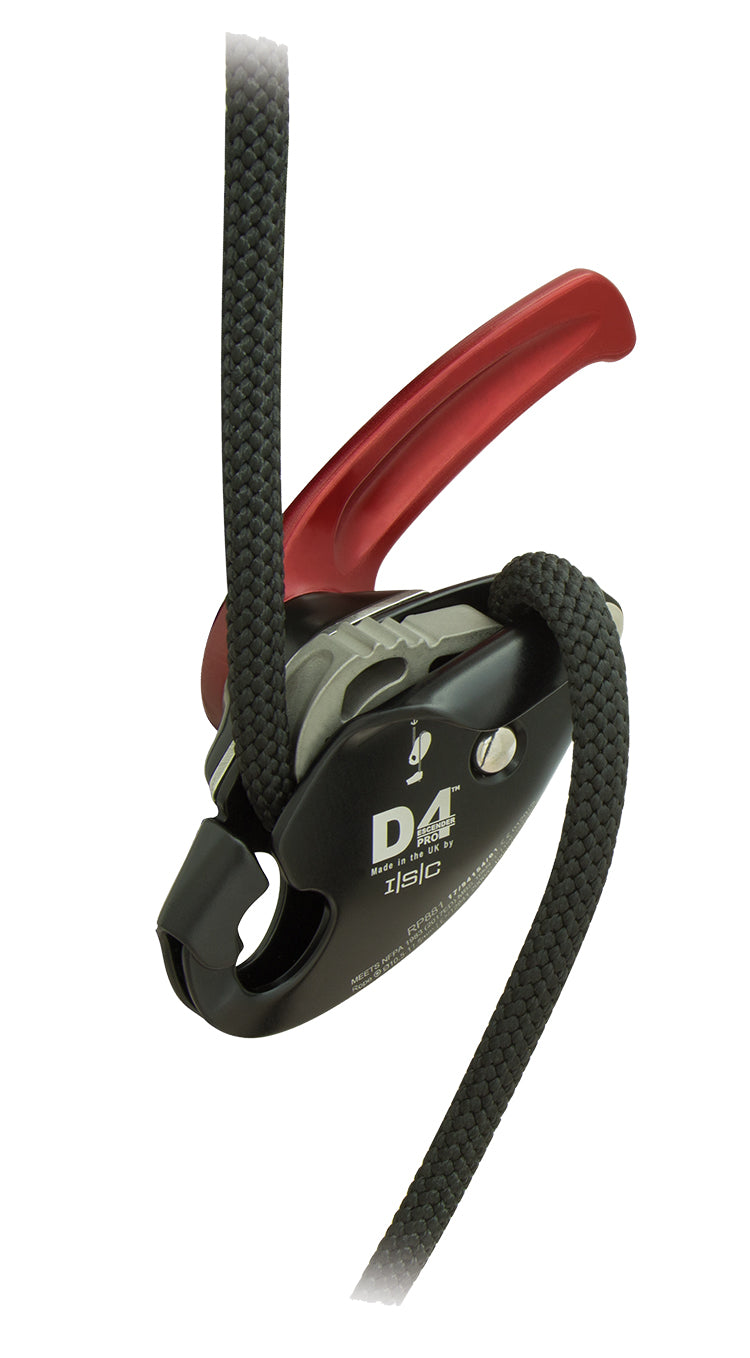 D4 PRO Descender - Black with Red Handle